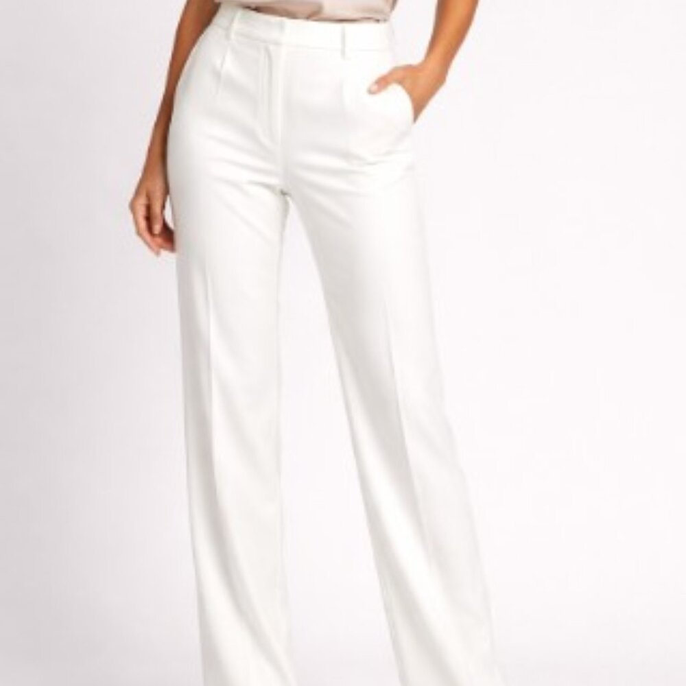 Elie Tahari Fully Lined Dress Pants – White, Size 8 (Worn Once)